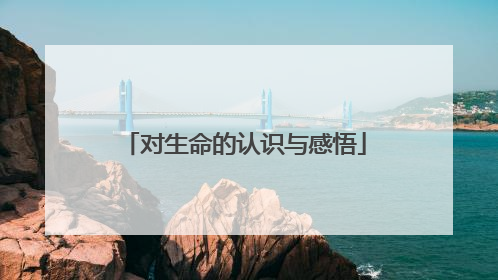 对生命的认识与感悟