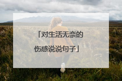对生活无奈的伤感说说句子