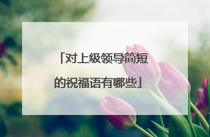 对上级领导简短的祝福语有哪些