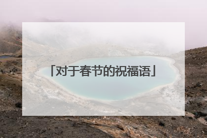 对于春节的祝福语