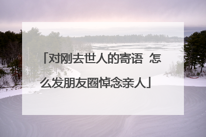 对刚去世人的寄语 怎么发朋友圈悼念亲人