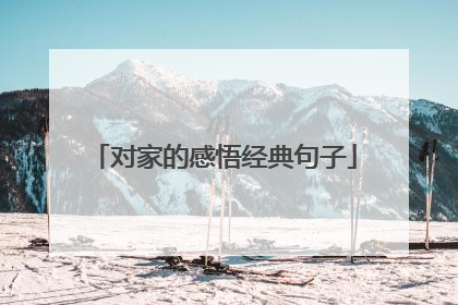 对家的感悟经典句子