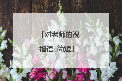 对老师的祝福语 简短
