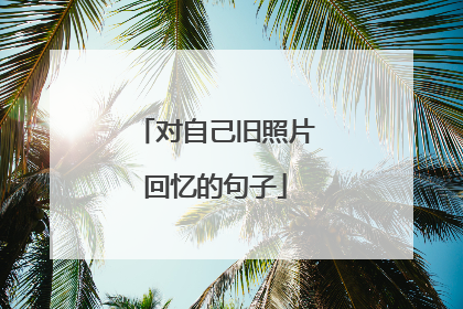 对自己旧照片回忆的句子