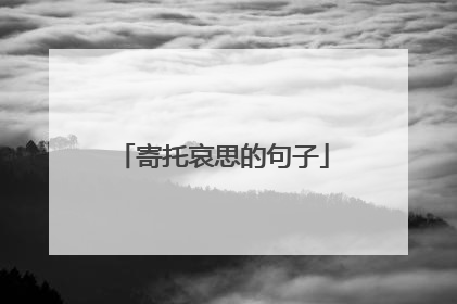 寄托哀思的句子