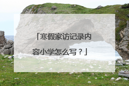 寒假家访记录内容小学怎么写?