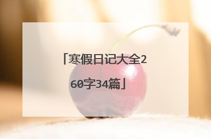 寒假日记大全260字34篇