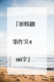 寒假趣事作文400字