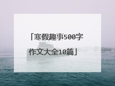 寒假趣事500字作文大全10篇