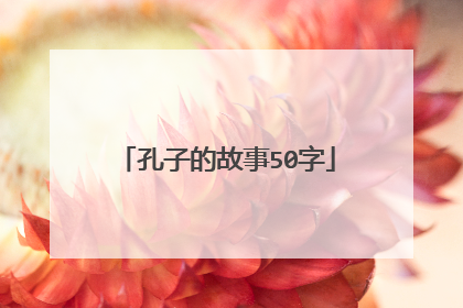 孔子的故事50字