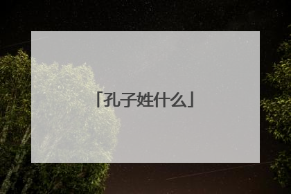 孔子姓什么