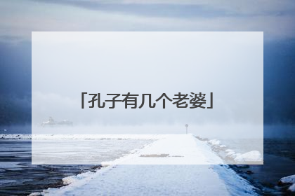 孔子有几个老婆