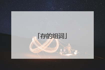 存的组词
