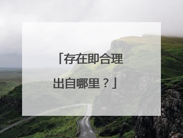 存在即合理出自哪里？