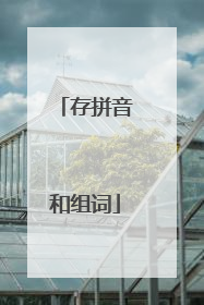存拼音和组词