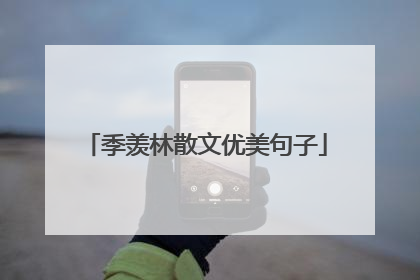 季羡林散文优美句子