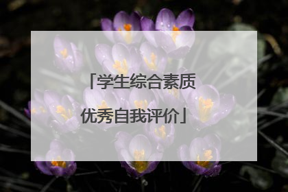 学生综合素质优秀自我评价