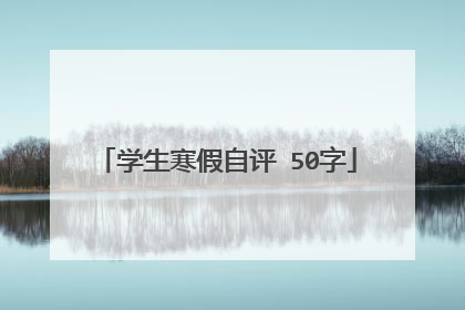 学生寒假自评 50字