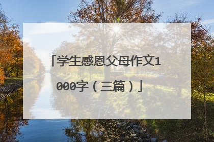 学生感恩父母作文1000字(三篇)