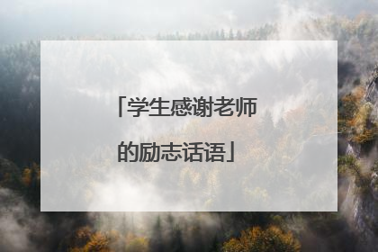 学生感谢老师的励志话语