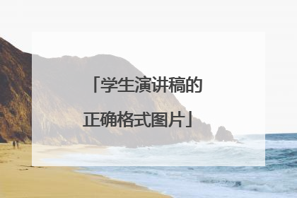 学生演讲稿的正确格式图片