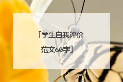 学生自我评价范文60字
