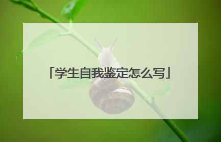 学生自我鉴定怎么写