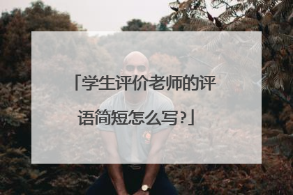 学生评价老师的评语简短怎么写?