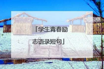 学生青春励志语录短句