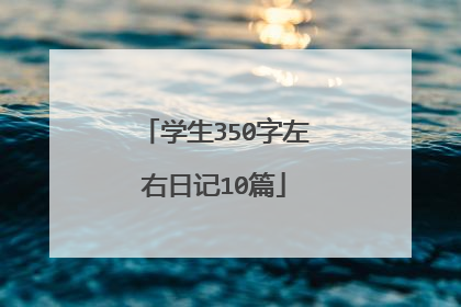 学生350字左右日记10篇