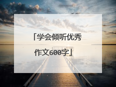 学会倾听优秀作文600字