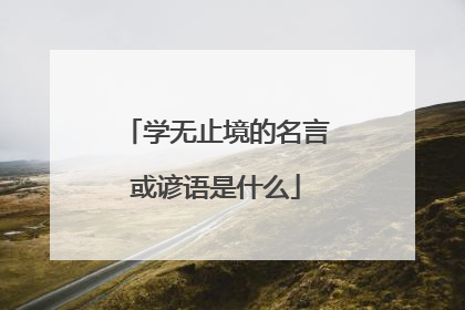 学无止境的名言或谚语是什么