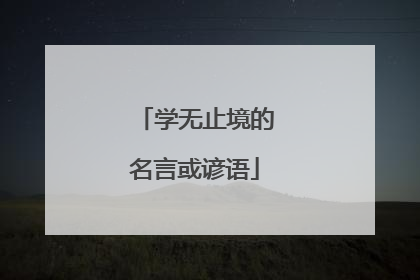 学无止境的名言或谚语
