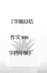 学期总结作文300字四年级
