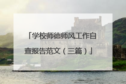 学校师德师风工作自查报告范文（三篇）