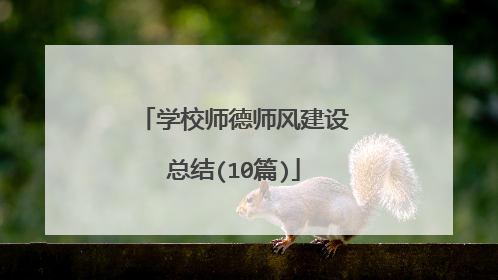 学校师德师风建设总结(10篇)