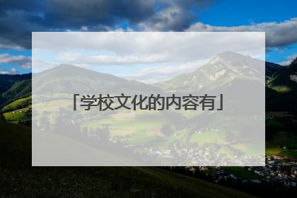 学校文化的内容有