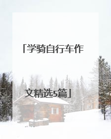 学骑自行车作文精选5篇