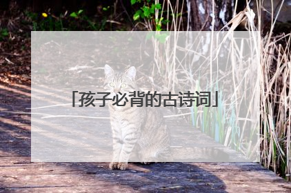孩子必背的古诗词