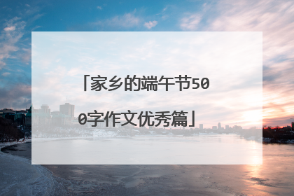家乡的端午节500字作文优秀篇