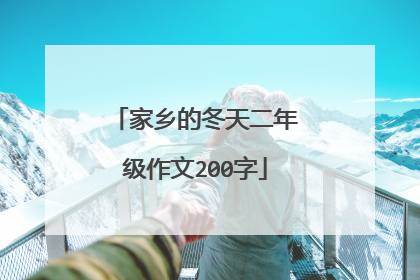 家乡的冬天二年级作文200字