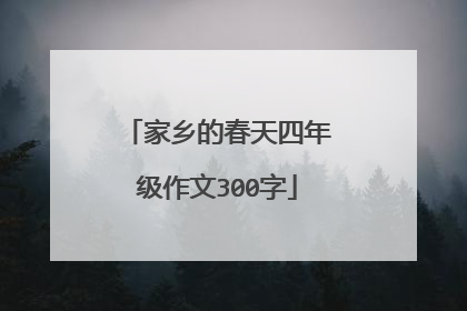 家乡的春天四年级作文300字