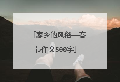 家乡的风俗——春节作文500字