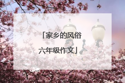 家乡的风俗六年级作文