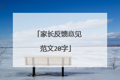 家长反馈意见范文20字