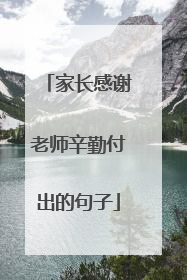 家长感谢老师辛勤付出的句子