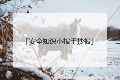安全知识小报手抄报