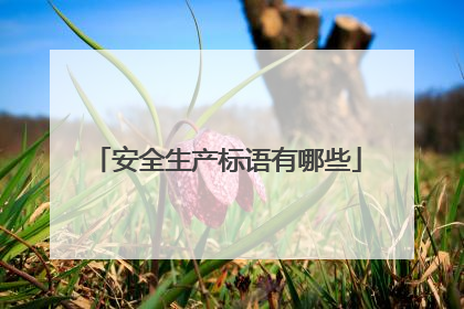 安全生产标语有哪些