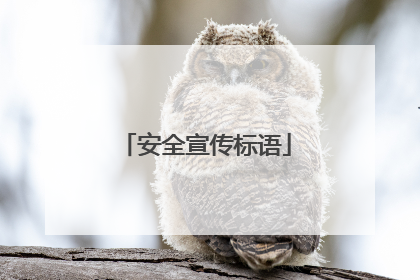 安全宣传标语
