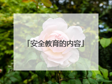 安全教育的内容